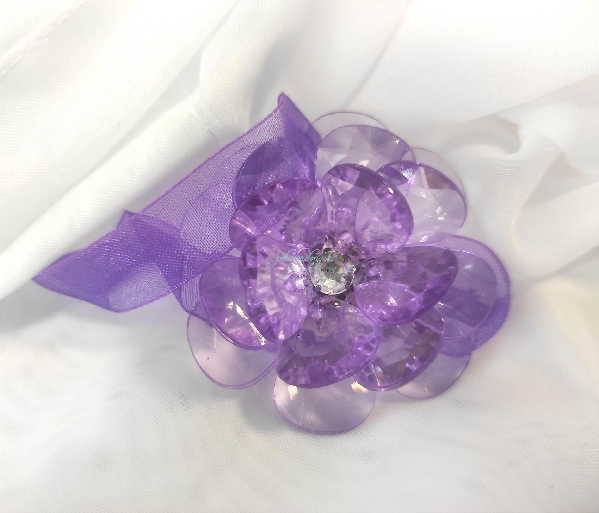 Magnet krištáľový kvet fialový